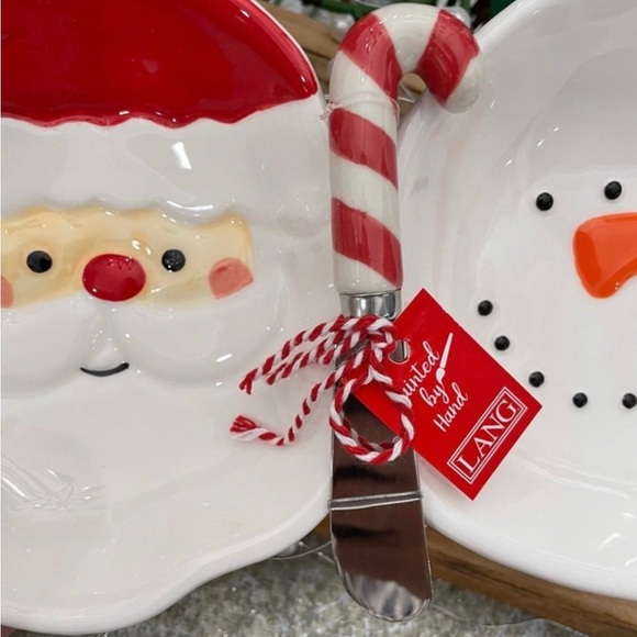 LANG CHRISTMAS SNOWMAN/ SANTA DIVIDED SERVING TRAY - Picture 3 of 6